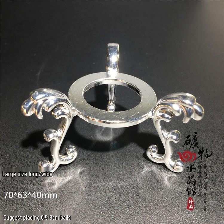 Wooden & Metal Mineral Crystal Ball Display Stand
