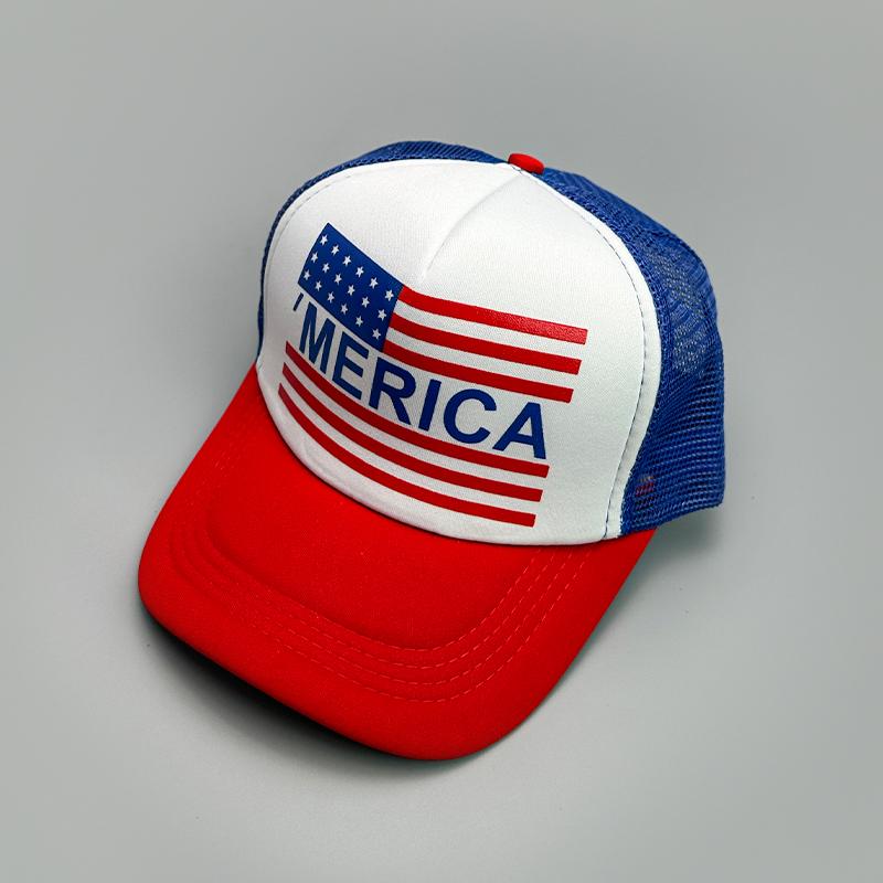 Street Printed Letter Baseball Hats Hip Hop New Unisex Breathable Mesh Sunshade Color Block Versatile Fashion Punk Trucker Caps