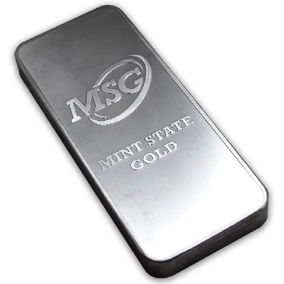 1 lb Aluminum Bar Bullion Paperweight with Element Design with Certificate of Authenticity (1 Pound) by Mint State Gold