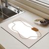 Coffee Dish Drain Pad VelveteenRubber Absorbent Dish Drying Mat Kitchen Bar Drain Pad Quick Dry Placemat Kitchen Accessories