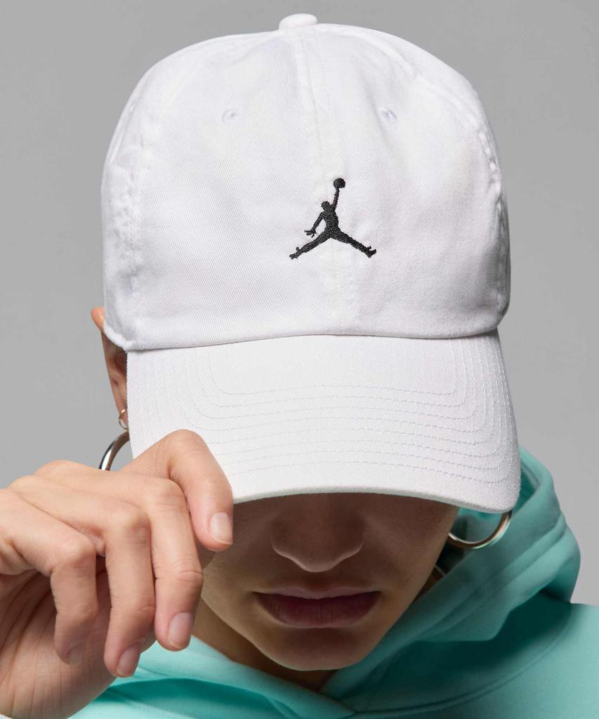 NIKE Jordan Club Unstructured Curve Bill Cap - White:Black / Hq1963-100