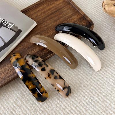 Retro Leoparden Haarnadeln Haarspange Bunte Acetat Haarspangen für Damen Elegant Exquisite Haarspangen Mode Haaraccessoires