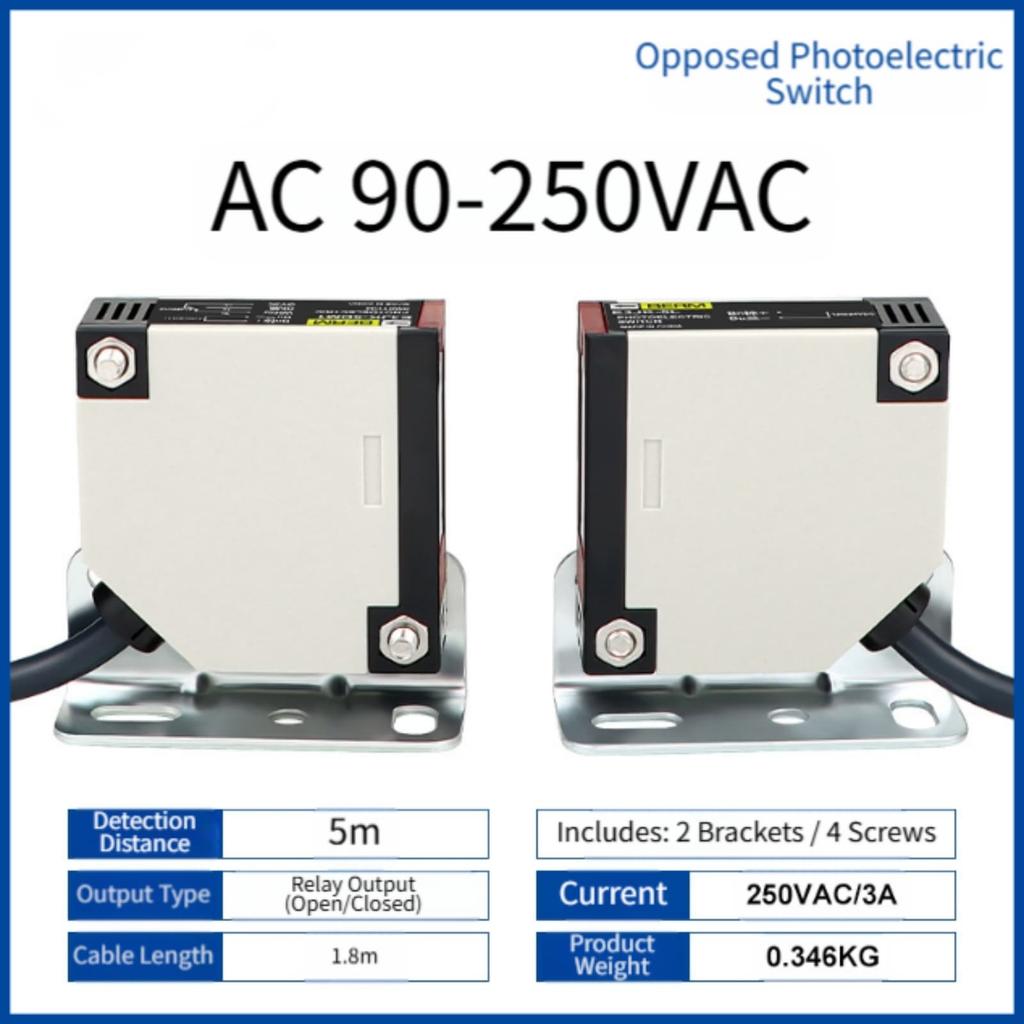 Infrared Sensor Photoelectric Switch with Delay and Expansion Functions for Object Detection in Automation Systems AC 90 250V
