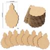 Inkdotpot Holzornament mit Löchern, 8,9 cm, unbehandelt, vorgebohrt, Naturholzscheiben zum Basteln, Holz-DIY-Weihnachtsornamente, Hängeseile, 40 Stück