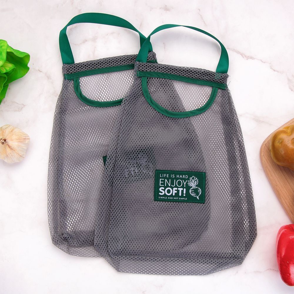 Gadget Home & Living Drawstring Mesh Bag Storage Mesh Pouch Fruit Vegetable Bags Hanging Pocket