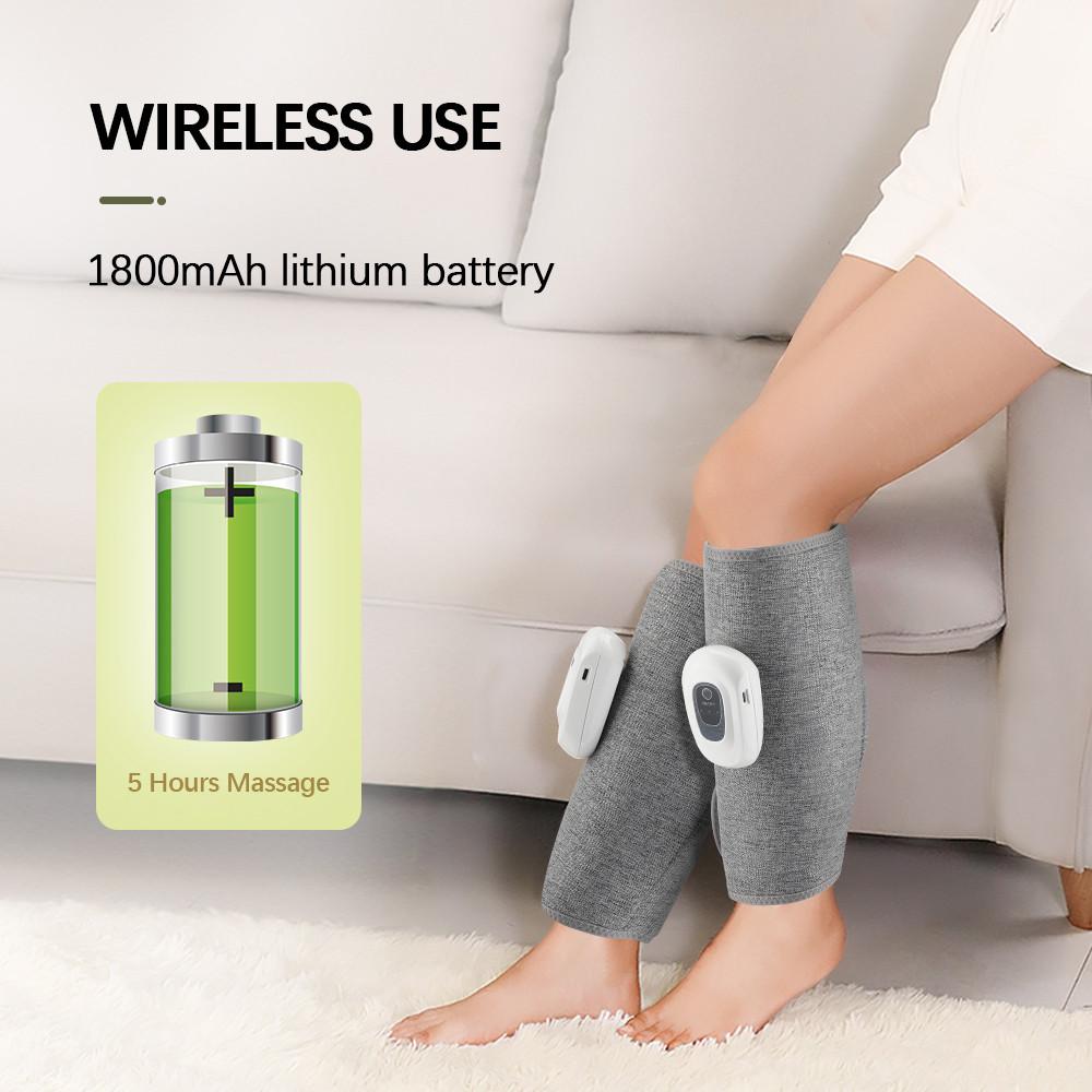 360° Full Wrapping Eletric Air Pressure Calf Massager Wireless Leg Massage Relax Calf Muscle Blood Circulation Device