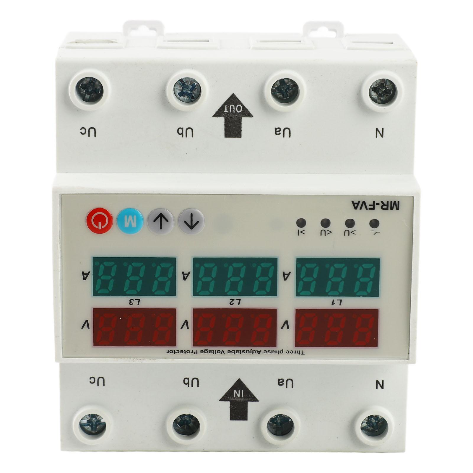 

3 Phase Adjustable Voltage Protector 220V Self Reseting Household Over and Under Voltage Protective
