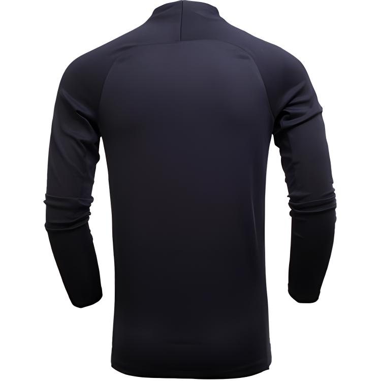 Nike Tricou de Fotbal cu Mâneci Lungi și Guler cu Fermoar la Jumătate Squad Drill Logo Bărbați Topuri Negru 807064-010