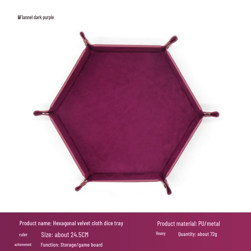 Hexagonal Folding Dice and Sundries Storage Box for Board Games