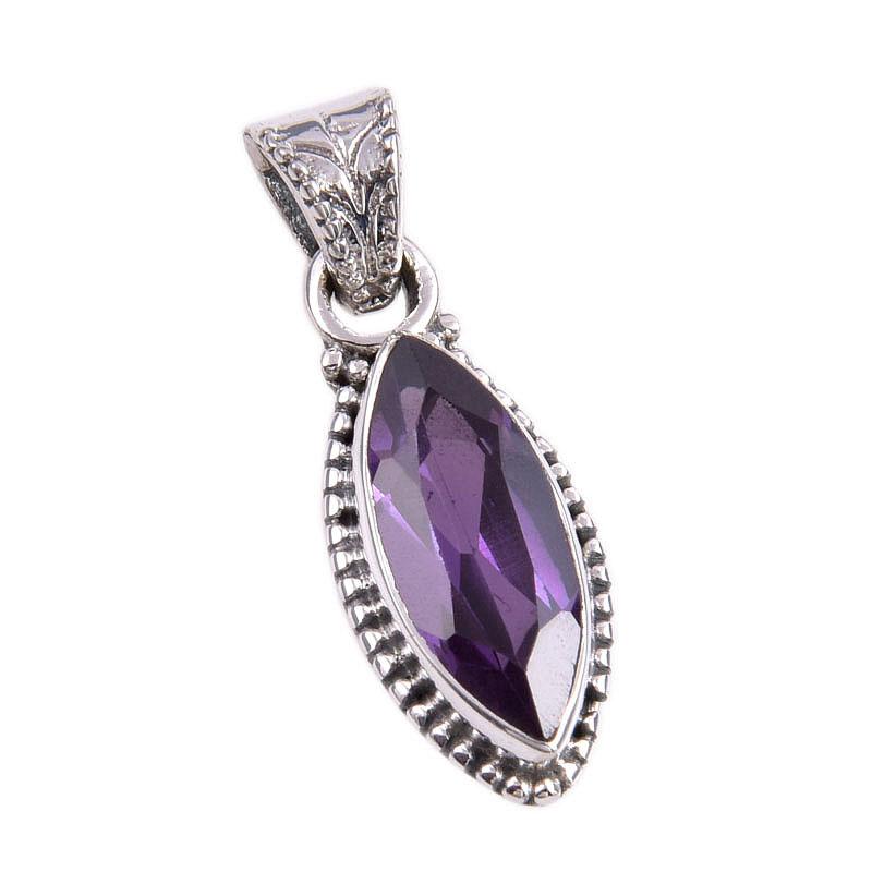 Natural Alexandrite Gemstone 925 Solid Sterling Silver Gift Pendant 1.25" E7d43