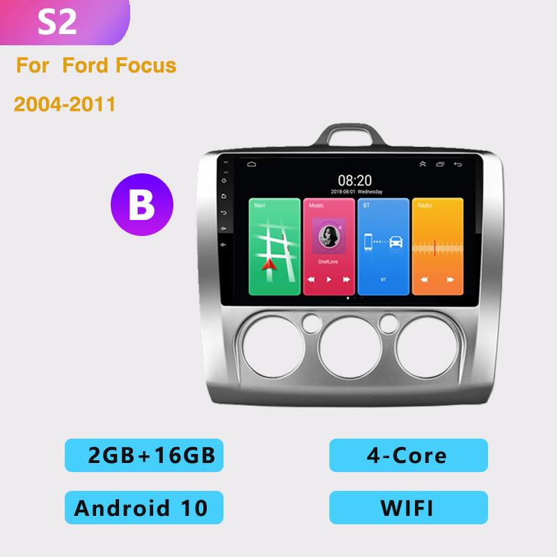 

2din 9 inch 8G+128G Android10 Car Radio Multimedia Carplay Auto GPS Navigation DSP For Ford focus EXI MT 2 3 Mk2 2004 -2011