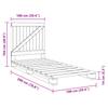 Solid Wood Bed with Headboard 100x200 cm Pine