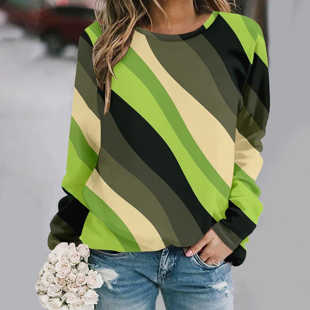 Evropská a americká móda nadměrných velikostí 2025 Dámské elegantní tričko s dlouhým rukávem a výstřihem do V