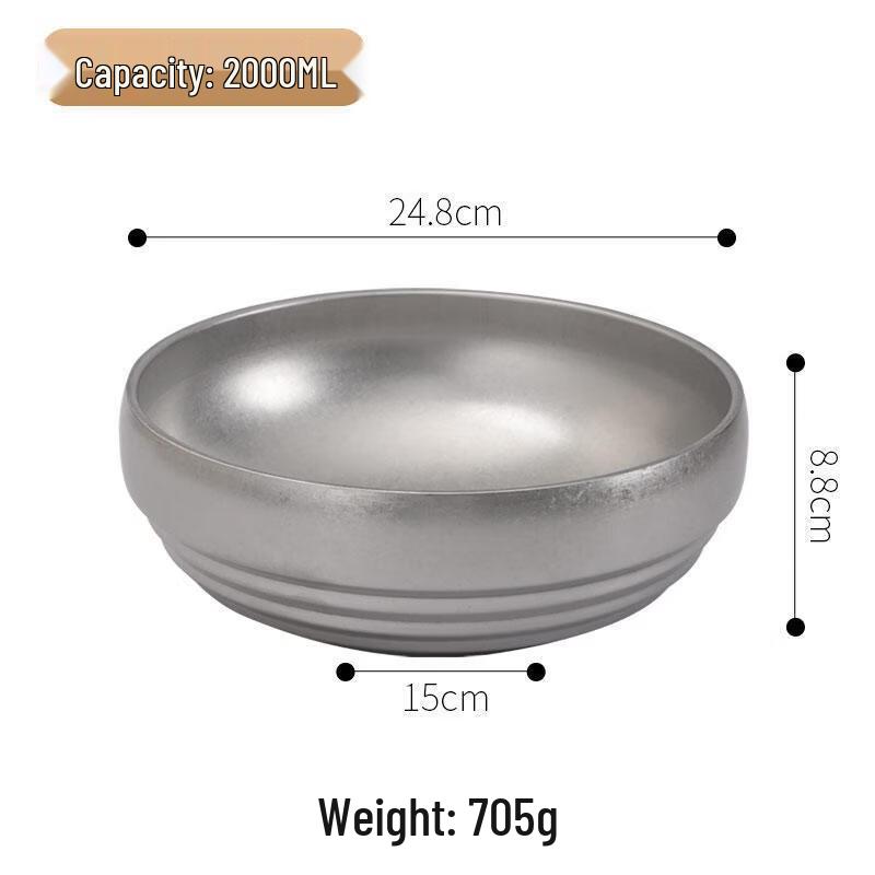 

ZISIZ Korean Stainless Steel Double-Layer Noodle Bowl