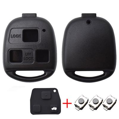 3-Tasten-Pad-Schalter, Funkschlüsselgehäuse, für Toyota Land Cruiser FJ Cruiser, für LEXUS GX470 LX470 RX300 RX400H, Auto-Reparatur-Set