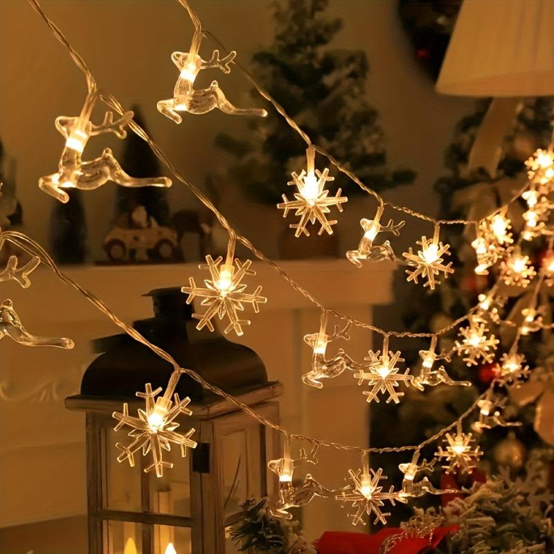 Christmas Snowflake Deer String Lamp,for Christmas,Thanksgiving,New Year,family,parties,bedrooms,wedding decorations,Snowflake Deer Taming Lamp