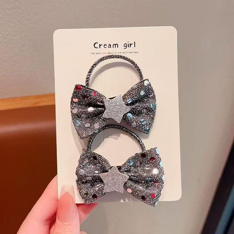 Korean Style Sequin Bow Hair Clip for Girls - Princess Hair Accessory