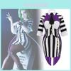 Gothic Style Michael Keaton Beetlejuice Cosplay Costume Polyester Fabric
