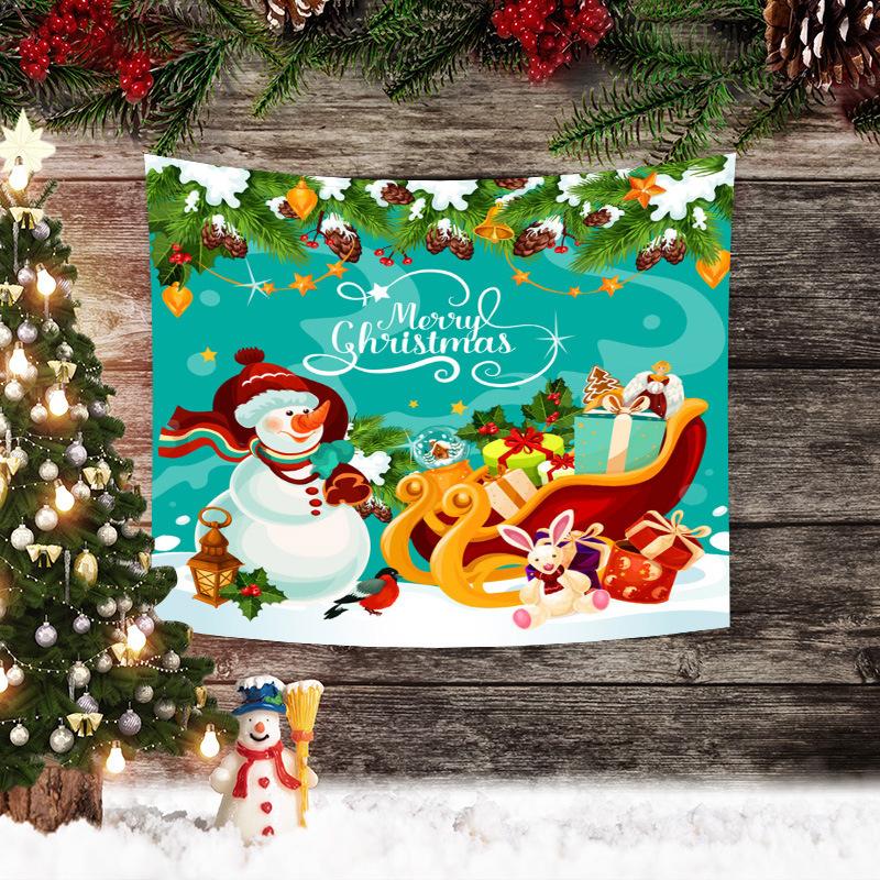 Vánoční tapiserie Vánoční pozadí Layout Látka Obývací pokoj Santa Claus závěs