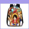 Mochila de Anime One Piece Para Alunos do Ensino Fundamental Com Tecido Oxford Leve e Estampa de Desenho Animado