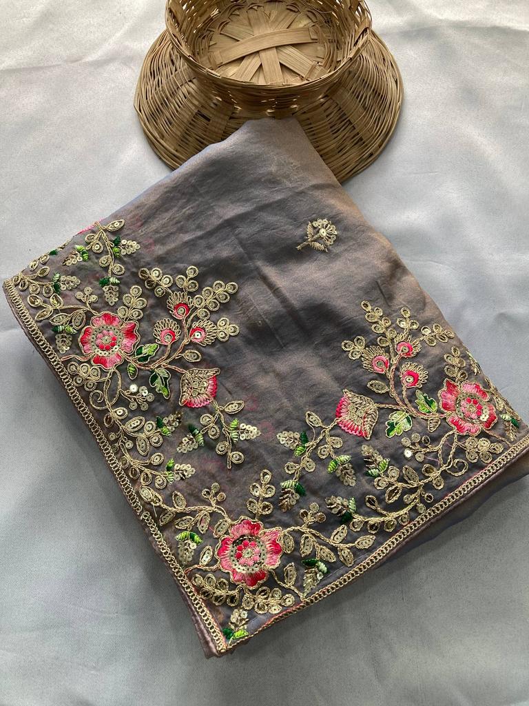 Wedding Special Premium NxC Moss Chiffon Saree