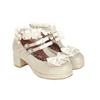 New Medium Heel Thick Heel Sweet Bow with Light Mouth Single Shoes T-shaped Shoes Parent-child Shoes