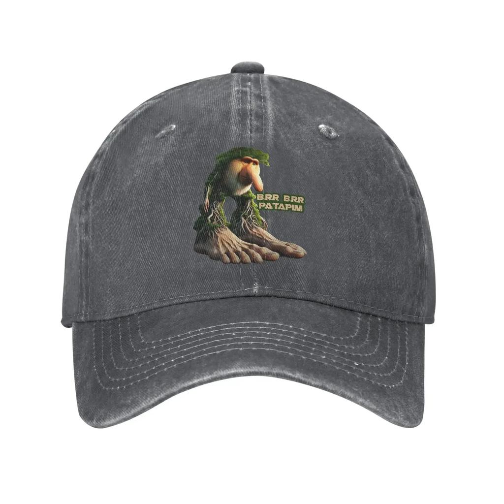 Brr Brr Patapim Meme Unisex Baseball Caps Italian Brainrot Memes Distressed Washed Hats Cap All Seasons Travel Gift Snapback Hat