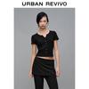 UR2026 Women's Casual Textured Slim T-shirt