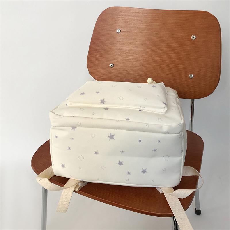 Star Print Student Schoolbag Large Capacity Women's Backpack