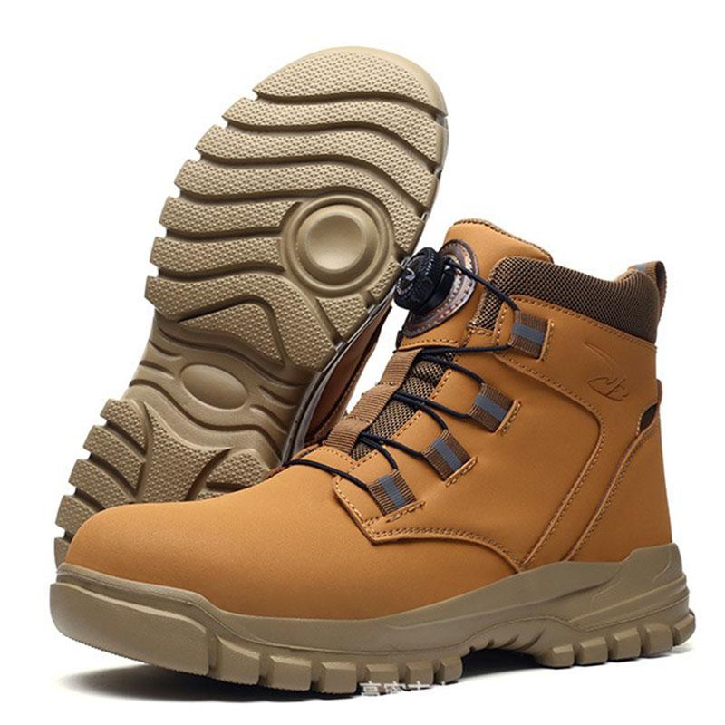 Осенне-зимние мужские рабочие ботинки с высоким берцем и стальным носком — фото 6