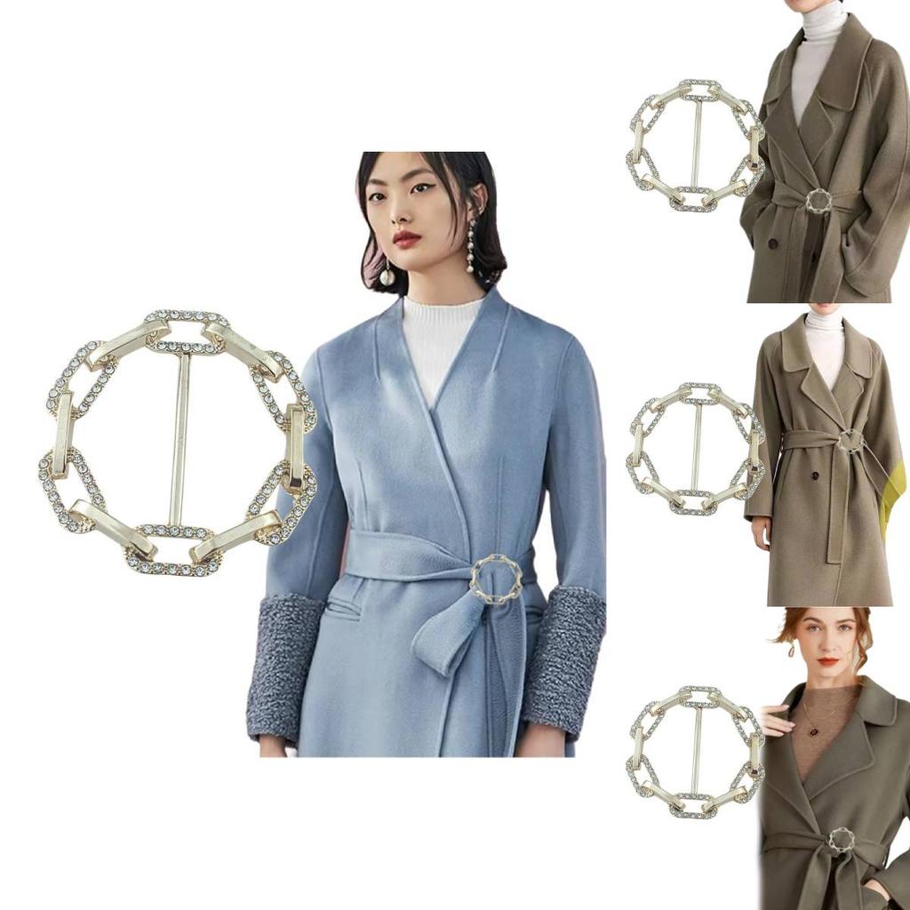 Premium Alloy Scarf Accessories Fashionable Large Buckle For Trench Coats