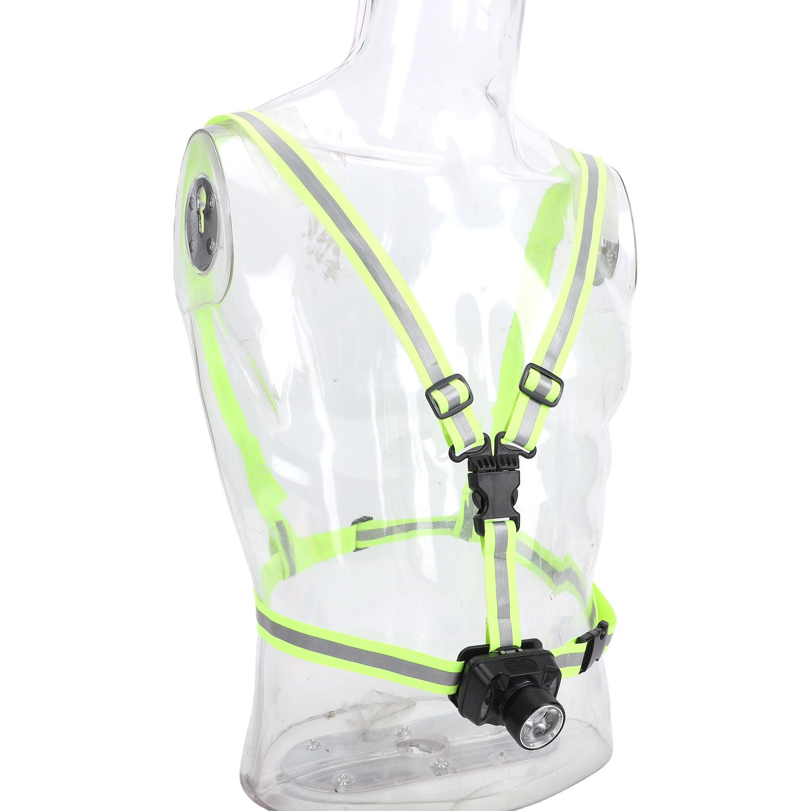 

High Visibility Running Light 500lm for Runners IPX4 Water Proof 45 degrees Beam 360 degrees Reflective Vest Rechargeable for Outdoor Saf