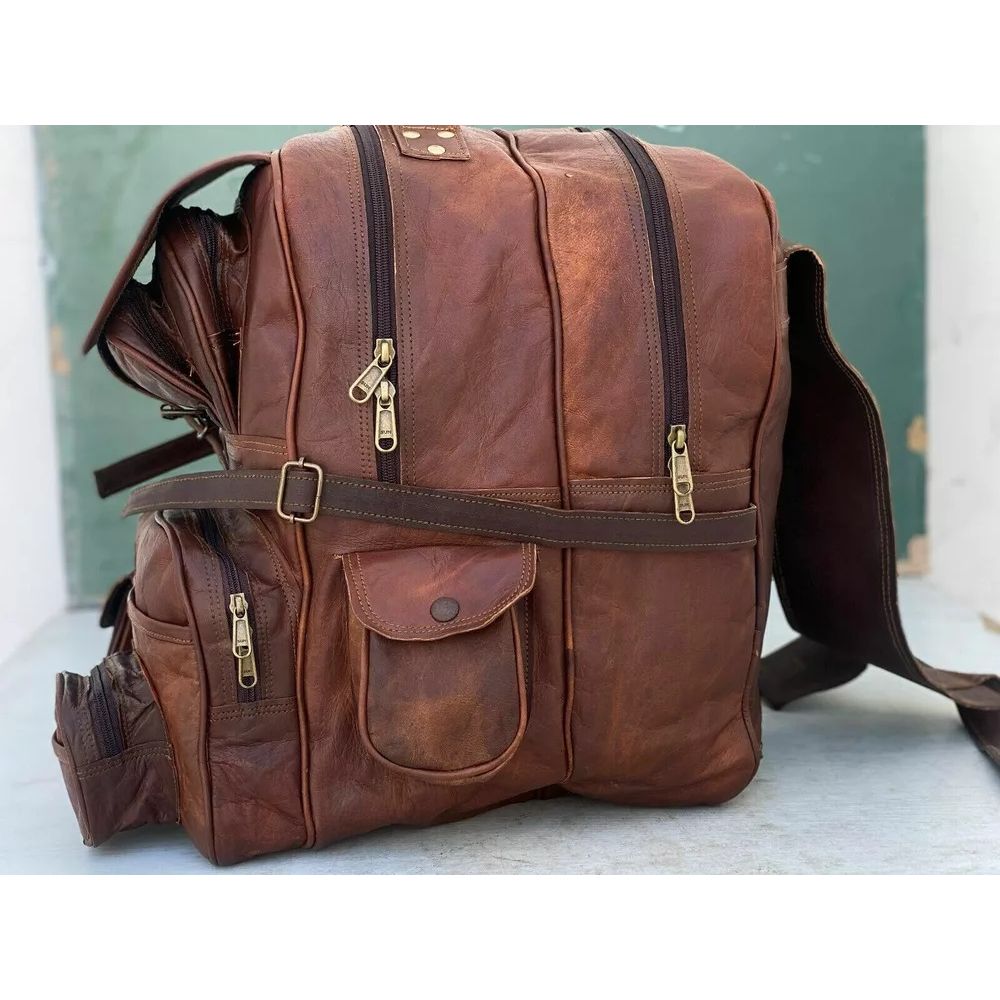 Новый рюкзак из козьей кожи ручной работы — фото 3