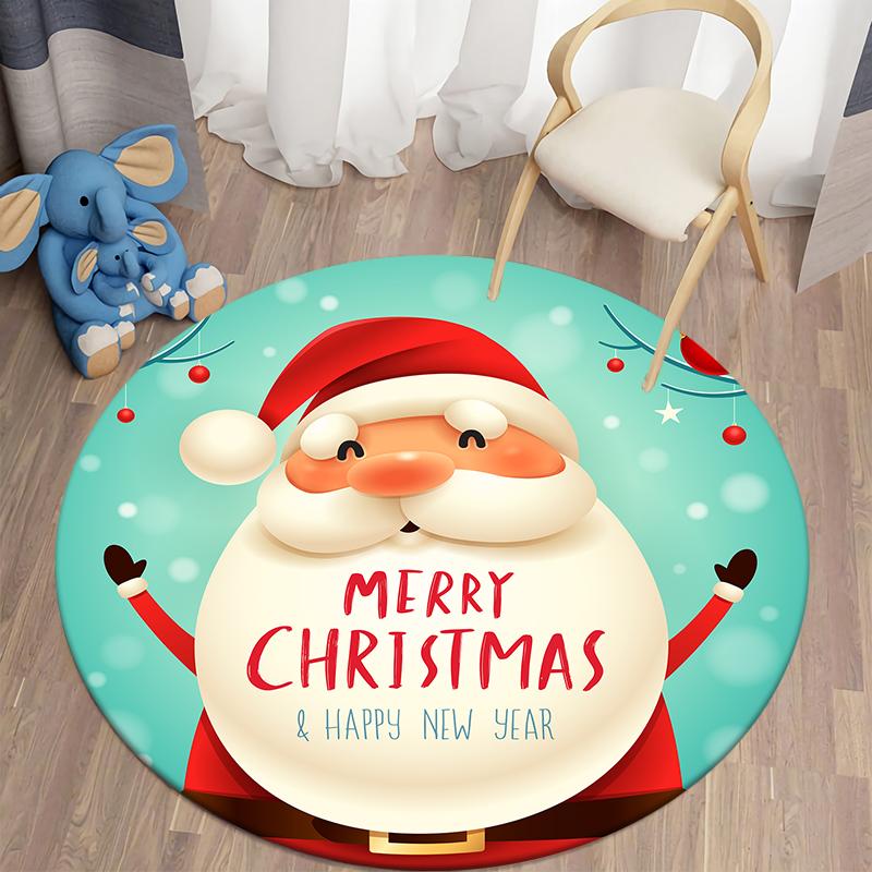 Weihnachten Weihnachtsmann Teppich für Wohnzimmerdeko Sofatisch Große Flächenteppiche Flur Balkonmatte Schlafzimmer Rutschfeste Bodenmatte