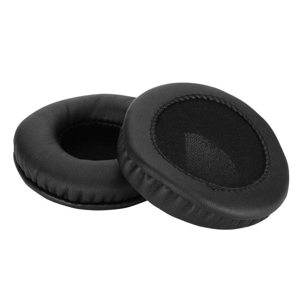 A Pair of Universal Black Cotton Replacement Earphone Ear Pads Cushion for 75mm Headphone