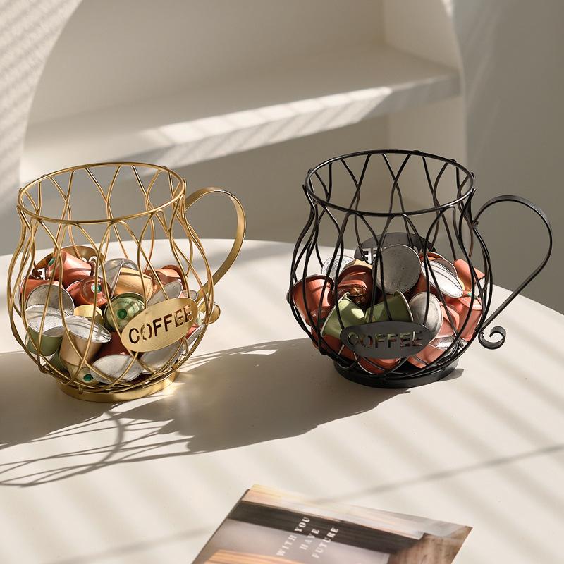 Nordic Light Luxury Snack and Coffee Capsule Organizer Display Rack