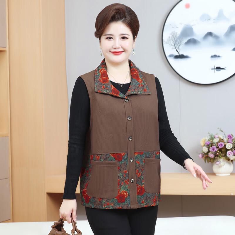Stylish Plus Size Short Vest for Middle-Aged Women