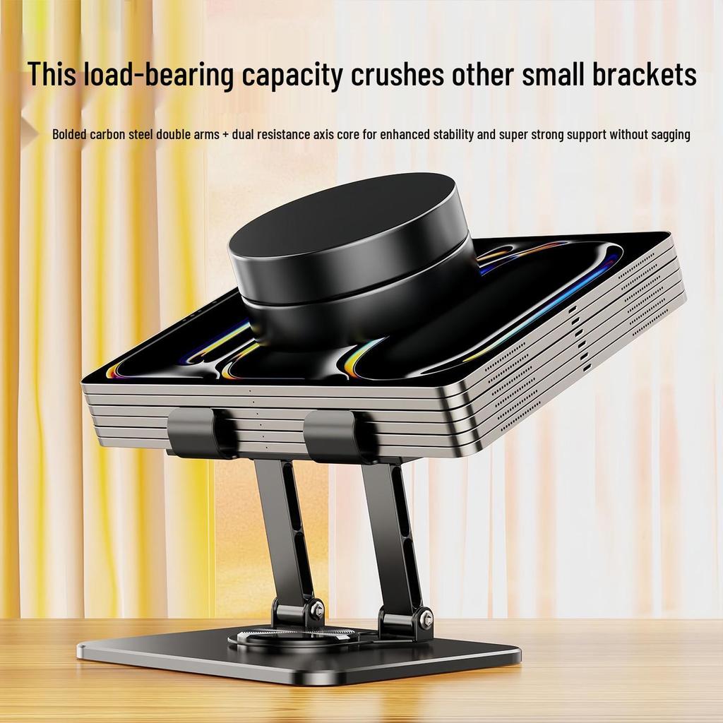 Suporte de Mesa Rotativo de Metal para Tablet e iPad - Suporte Universal para Telefone para Jogos e Aprendizagem