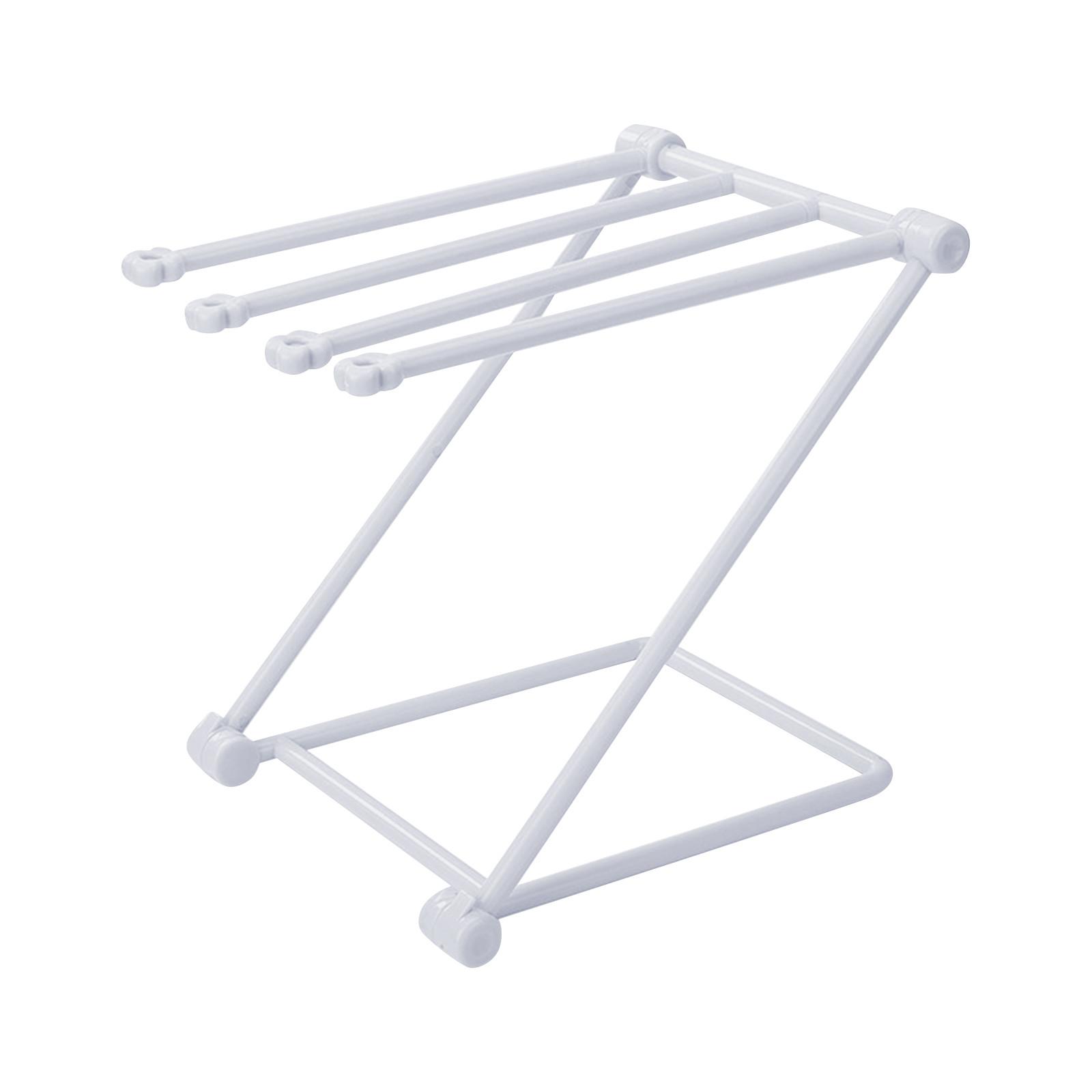 

Держатель для ткани для мытья посуды, складная витрина, многофункциональная полка для хранения бантов для волос, вертикальная полка для дисплея, настольный держатель для полотенец One Size