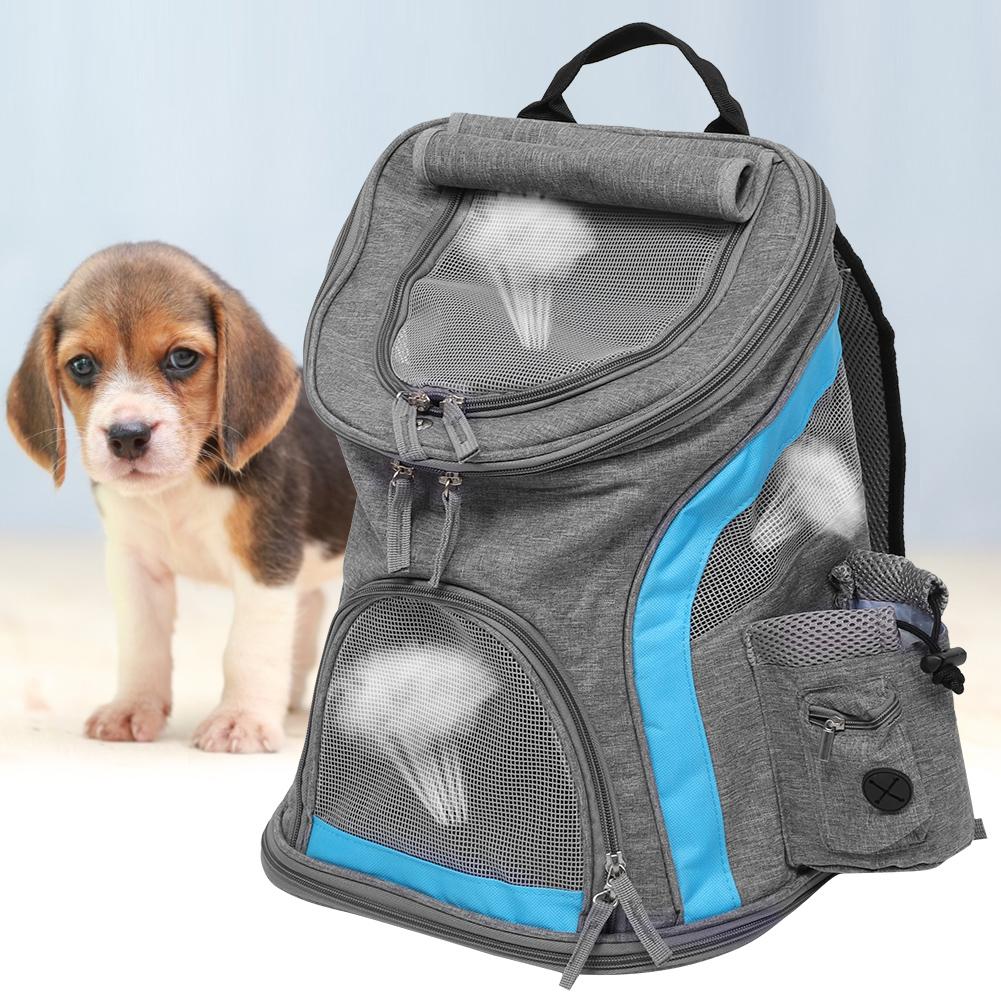 Ekologická prodyšná taška na mazlíčky Skládací taška na kočku Batoh pro venkovní cestování(Modrý