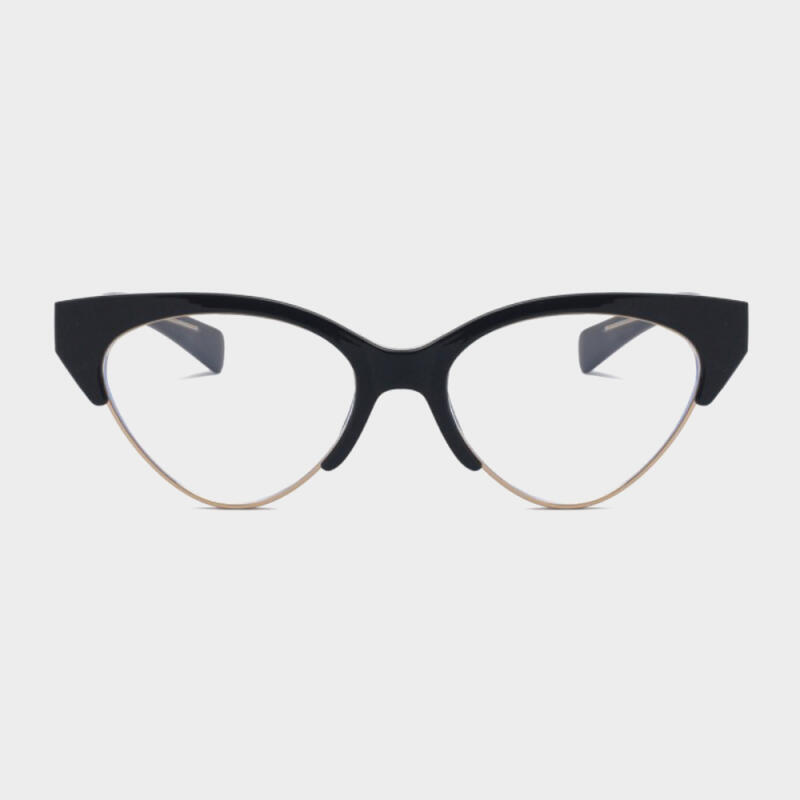 The Classic Z1017 C1 Black Acetate Horn-Rimmed Glasses none