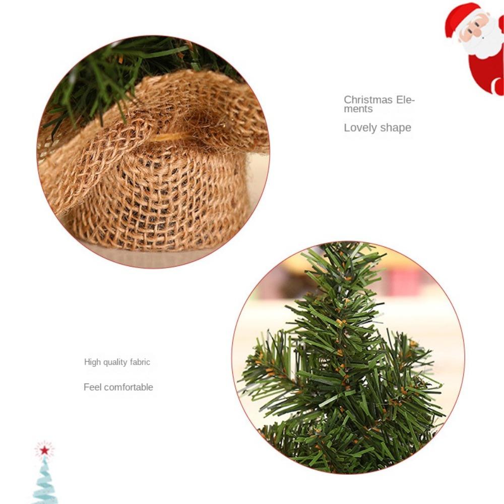 High Quality Cloth PVC Mini Christmas Tree Handcraft DIY Mini Xmas Tree 20/30/40CM Artificial Plants New Year Gift