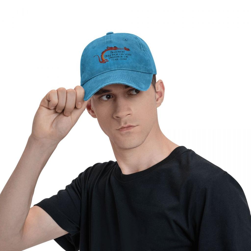 Classic Dishonor Mulan Mushu Baseball Cap Men Women Distressed Washed Cap Outdoor Workouts Adjustable Fit Caps Hat