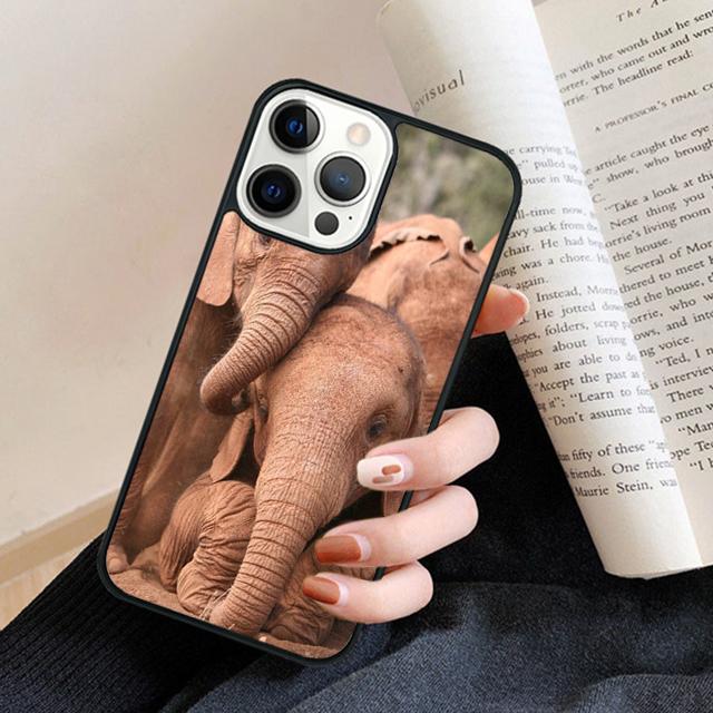 ADORABLE BABY ELEPHANT Phone Case Back Cover for iPhone 16 15 SE2020 14 13 11 12 Pro Max mini XS XR X PlusS Fundas Coque