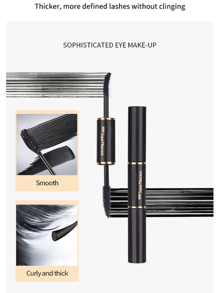 Double-head Colored Mascara for Women – Small and Large Brushes, Smudge-resistant for Enhanced Eye Makeup