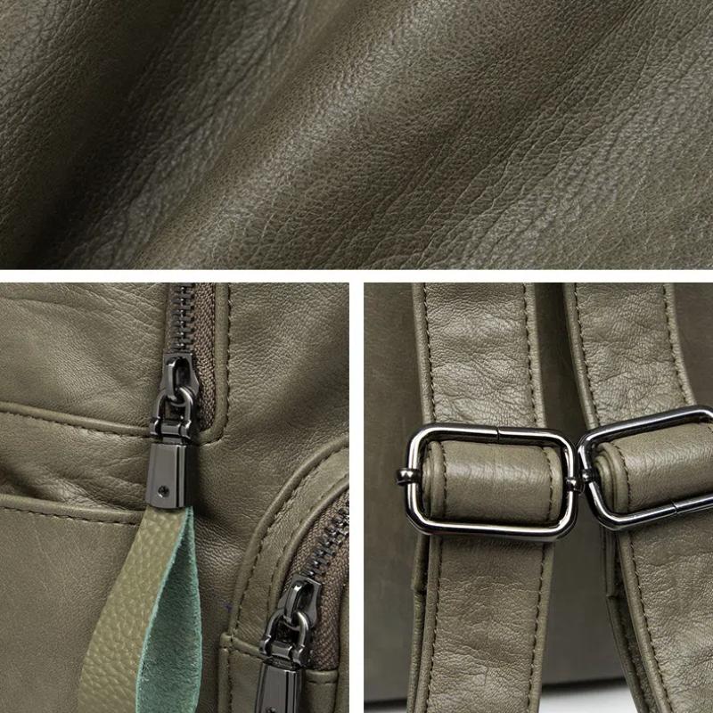 Дизайнерский бренд мода PU кожа женский рюкзак колледж школьный рюкзак сумка дорожная — фото 8