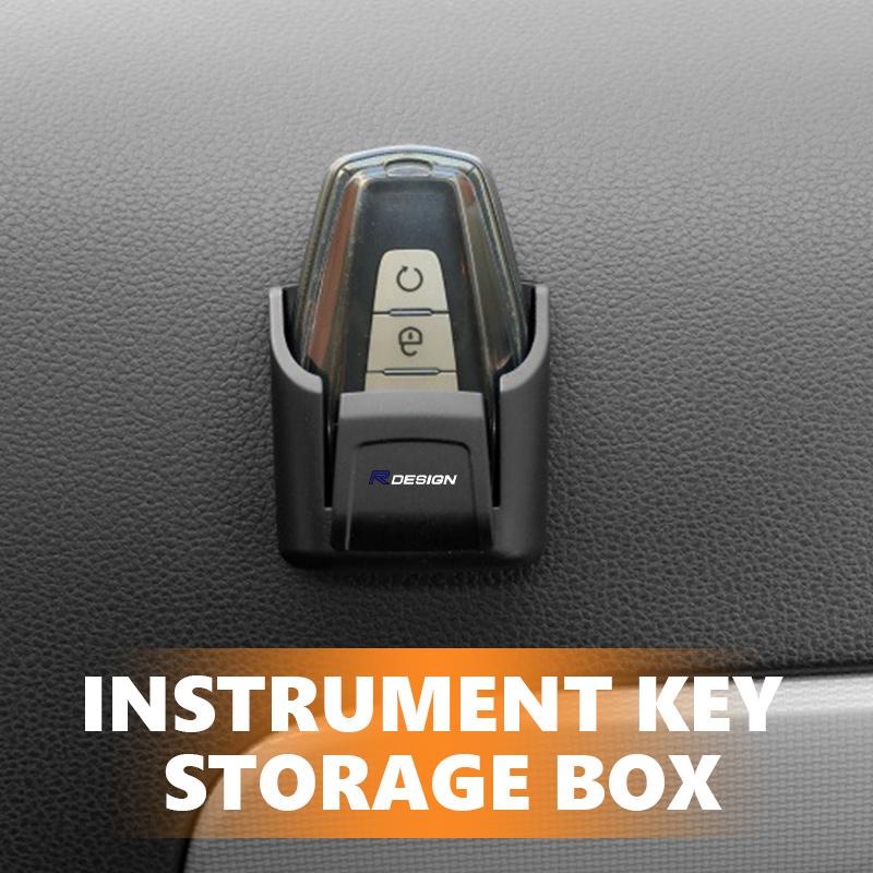 Car Center Console Organizer Adhesive Dashboard Key Remote Control Storage Holder For Volvo V60 V90 S60 S80 S90 C30 XC40 XC60