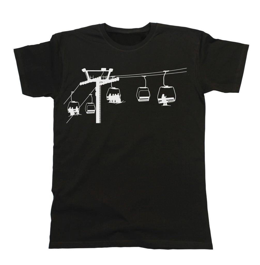 SKILIFT T-Shirt Herren Skifahren Geschenk für Weihnachten Geburtstag Lustiges T-Shirt