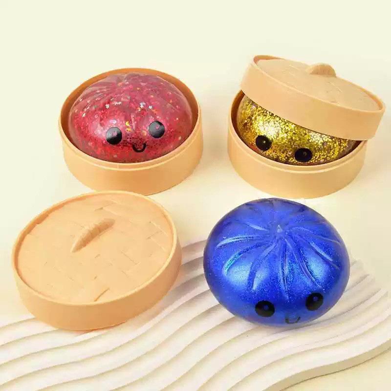 Hot Dumpling Decompression Squish Balls Reusable Low Rebound Stress Dough Toys For Home Office Decoration Daily Gifts