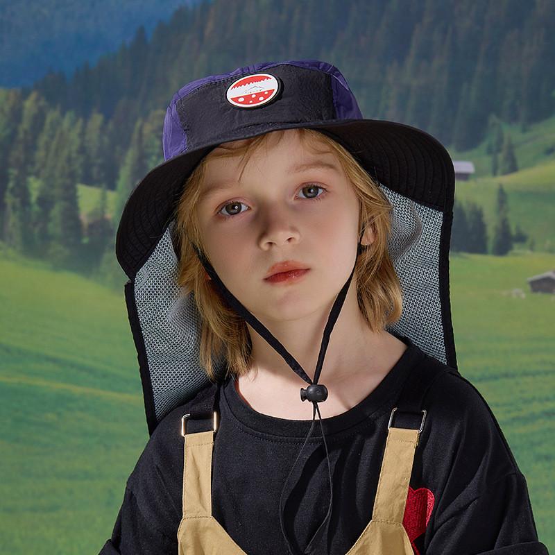 

Childrens Summer Cap With Wide Brim Sun Protection For Outdoor Play чорний